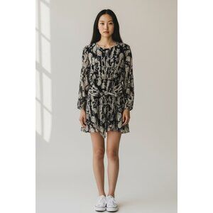 TOPSHOP Women Dye Black & White Dress 4